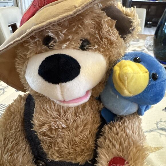 Animated Stuffed Country Bear, Chantilly Lane Sings Zip a Dee Doo Dah 12" Tested - Picture 2 of 7